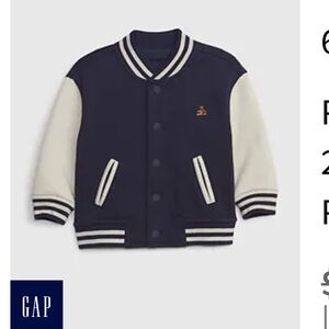 Baby boy blue strip varsity jacket